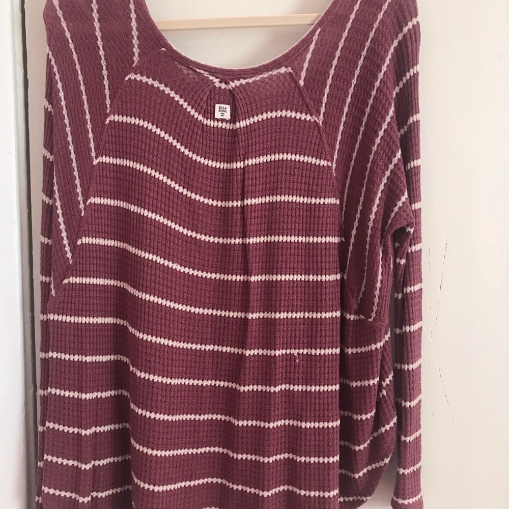 Slouchy long sleeve striped shirt
